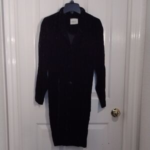 Black Velvet Long Sleeve Dress Jacket 90s Vintage Nordstrom's